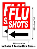 Flu Shots A-Frame Signs, Decals, or Panels