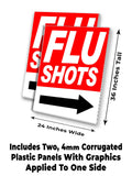 Flu Shots A-Frame Signs, Decals, or Panels