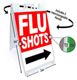 Flu Shots A-Frame Signs, Decals, or Panels