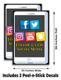 Follow Us On Social Media A-Frame Signs, Decals, or Panels