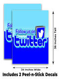 Follow Us On Twitter A-Frame Signs, Decals, or Panels