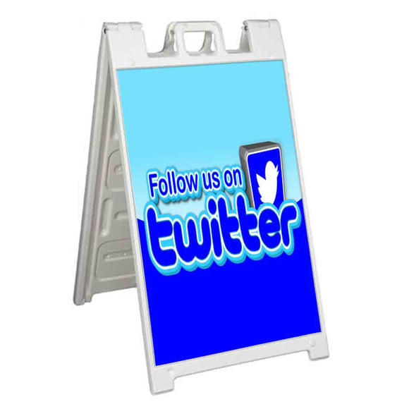 Follow Us On Twitter A-Frame Signs, Decals, or Panels