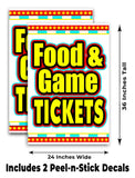 Food Game Tickets A-Frame Signs, Decals, or Panels