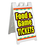 Food Game Tickets A-Frame Signs, Decals, or Panels