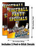 Football Party Hot Women Cold Beer A-Frame Signs, Decals, or Panels