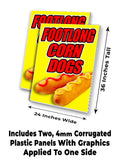 Footlong Corn Dogs A-Frame Signs, Decals, or Panels