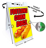 Footlong Corn Dogs A-Frame Signs, Decals, or Panels