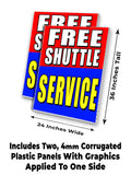Free Shuttle Service A-Frame Signs, Decals, or Panels