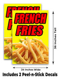 French Fries Yellow Bkgnd A-Frame Signs, Decals, or Panels