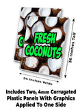 Fresh Coconuts A-Frame Signs, Decals, or Panels