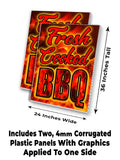Fresh Cooked BBQ A-Frame Signs, Decals, or Panels
