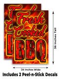Fresh Cooked BBQ A-Frame Signs, Decals, or Panels