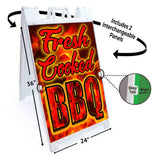 Fresh Cooked BBQ A-Frame Signs, Decals, or Panels