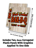 Fresh Cooked BBQ A-Frame Signs, Decals, or Panels