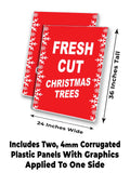 Fresh Cut Xmas Trees A-Frame Signs, Decals, or Panels