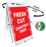 Fresh Cut Xmas Trees A-Frame Signs, Decals, or Panels