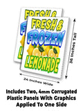 Fresh Frozen Lemonade A-Frame Signs, Decals, or Panels