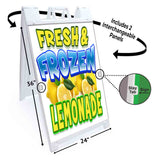 Fresh Frozen Lemonade A-Frame Signs, Decals, or Panels