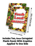 Fresh Local Produce A-Frame Signs, Decals, or Panels