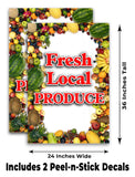Fresh Local Produce A-Frame Signs, Decals, or Panels