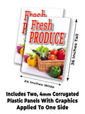 Fresh Produce A-Frame Signs, Decals, or Panels