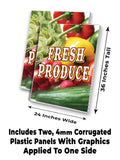 Fresh Produce A-Frame Signs, Decals, or Panels