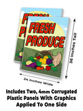 Fresh Produce A-Frame Signs, Decals, or Panels