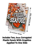 Fresh Seafood A-Frame Signs, Decals, or Panels