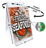Fresh Seafood A-Frame Signs, Decals, or Panels