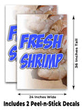 Fresh Shrimp A-Frame Signs, Decals, or Panels
