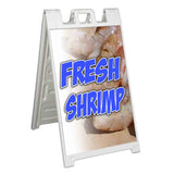 Fresh Shrimp A-Frame Signs, Decals, or Panels