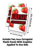 Fresh Strawberries A-Frame Signs, Decals, or Panels