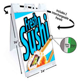 Fresh Sushi A-Frame Signs, Decals, or Panels