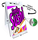 Fresh Sushi A-Frame Signs, Decals, or Panels