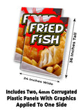 Fried Fish A-Frame Signs, Decals, or Panels