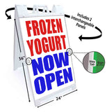 Frozen Yogurt Now Open A-Frame Signs, Decals, or Panels