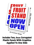 Fruit Stand Now Open A-Frame Signs, Decals, or Panels