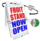 Fruit Stand Now Open A-Frame Signs, Decals, or Panels