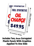 Full Synthetic Oil Change A-Frame Signs, Decals, or Panels