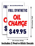 Full Synthetic Oil Change A-Frame Signs, Decals, or Panels