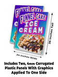 Funnel Cake Ice Cream A-Frame Signs, Decals, or Panels