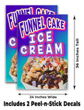 Funnel Cake Ice Cream A-Frame Signs, Decals, or Panels