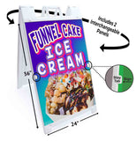 Funnel Cake Ice Cream A-Frame Signs, Decals, or Panels