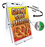 Giant Soft Pretzels A-Frame Signs, Decals, or Panels