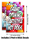 Grand Opening Cartstyle Hotdogs A-Frame Signs, Decals, or Panels