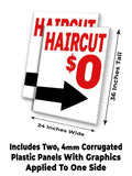 Haircut $0  A-Frame Signs, Decals, or Panels