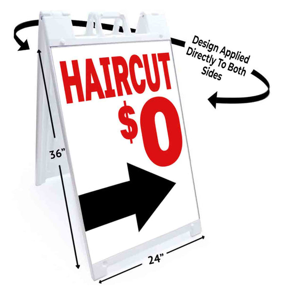 Haircut $0  A-Frame Signs, Decals, or Panels