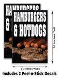 Hamburgers Hot Dogs A-Frame Signs, Decals, or Panels