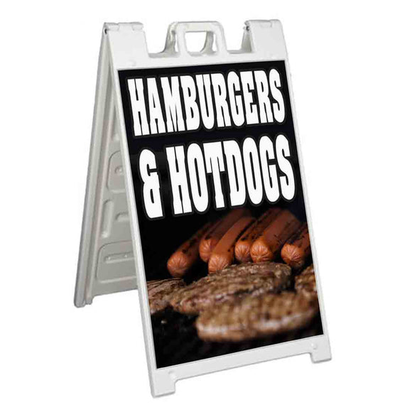Hamburgers Hot Dogs A-Frame Signs, Decals, or Panels