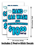 Hand Car Wash A-Frame Signs, Decals, or Panels